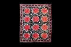 Handmade Vintage Cotton Ox Blood Suzani