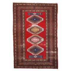 Handgefertigter uzbekischer Bukhara-Teppich im Vintage-Stil, 1960er Jahre, 1C615