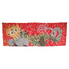 Handmade Vintage Dragon Tapestry Rug Runner