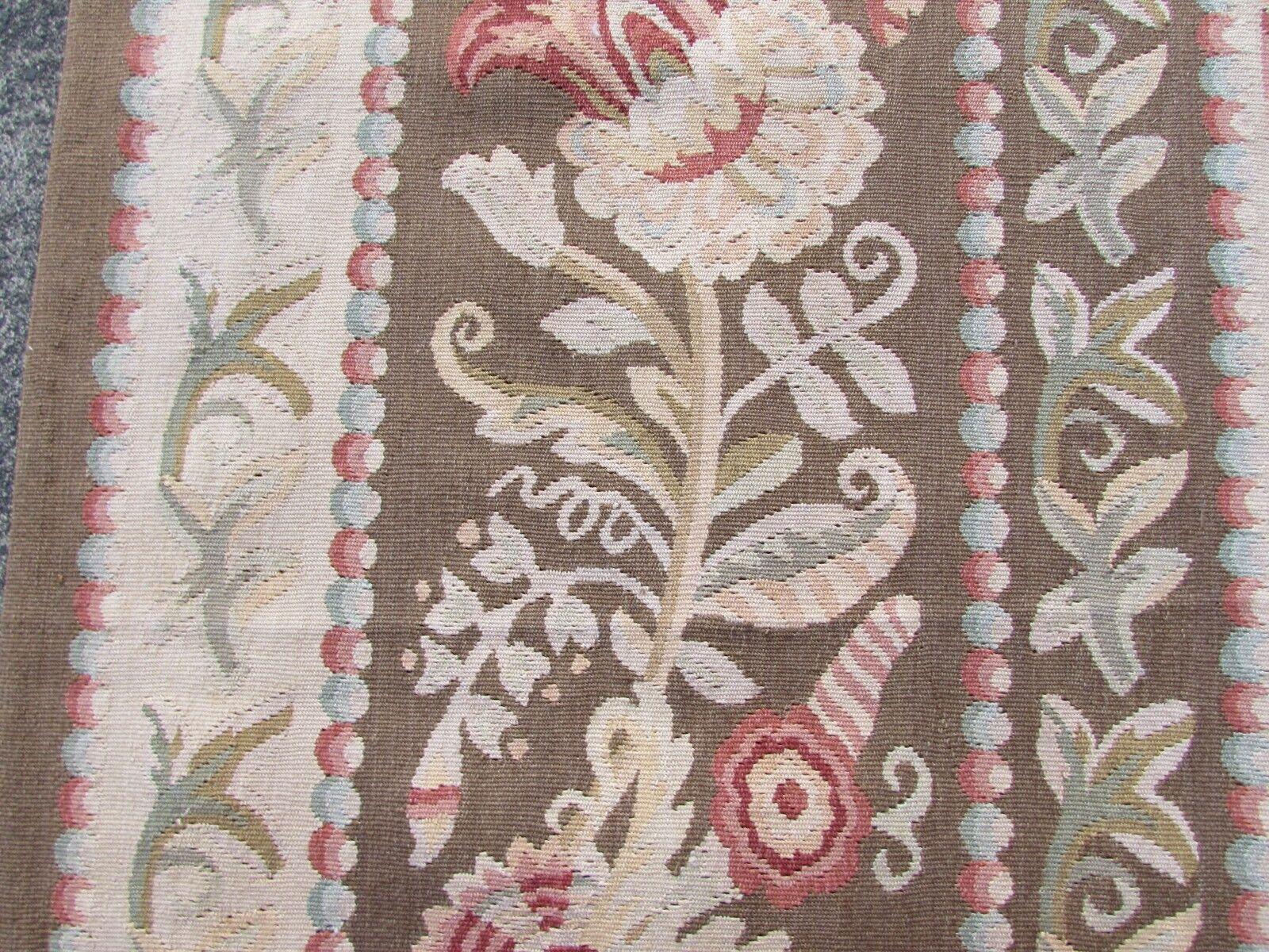 Handgefertigter französischer Aubusson Flachgewebe-Teppich im Vintage-Stil 9.9' x 14,2', 1970er Jahre, 1Q42 im Angebot 2