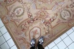 Handmade Vintage French Aubusson Rug, 1970s, 1C855