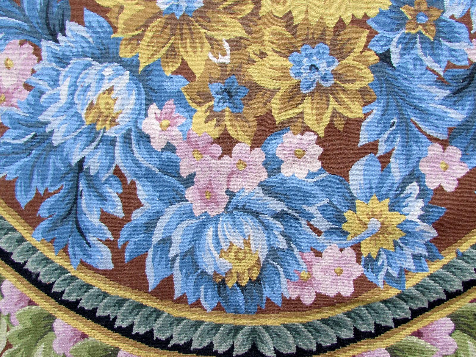 Late 20th Century Handmade Vintage French Aubusson Rug, 1970s, 1Q0186