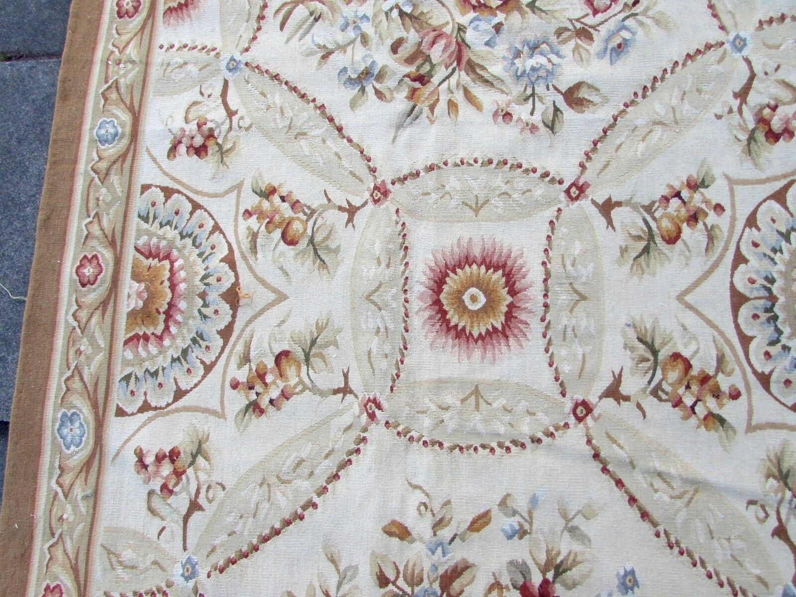 Wool Handmade Vintage French Aubusson Rug, 1970s, 1Q0187
