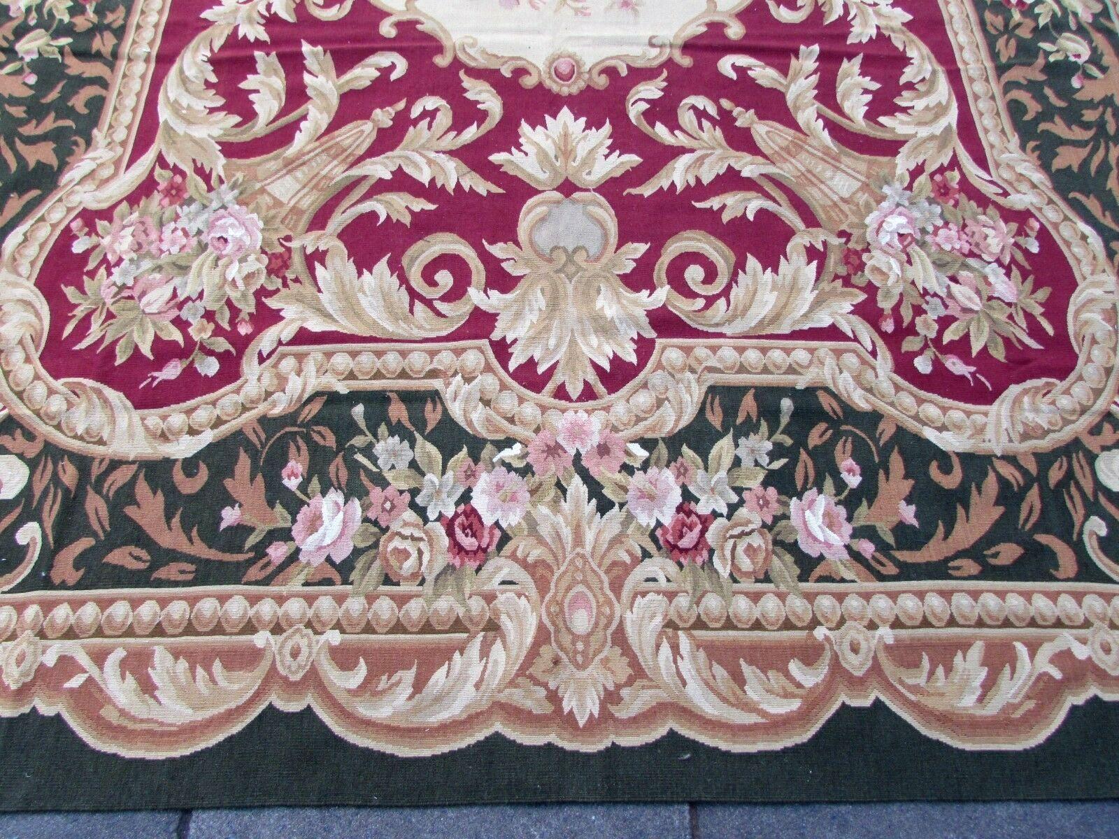 Hand-Knotted Handmade Vintage French Aubusson Rug, 1970s, 1Q0190