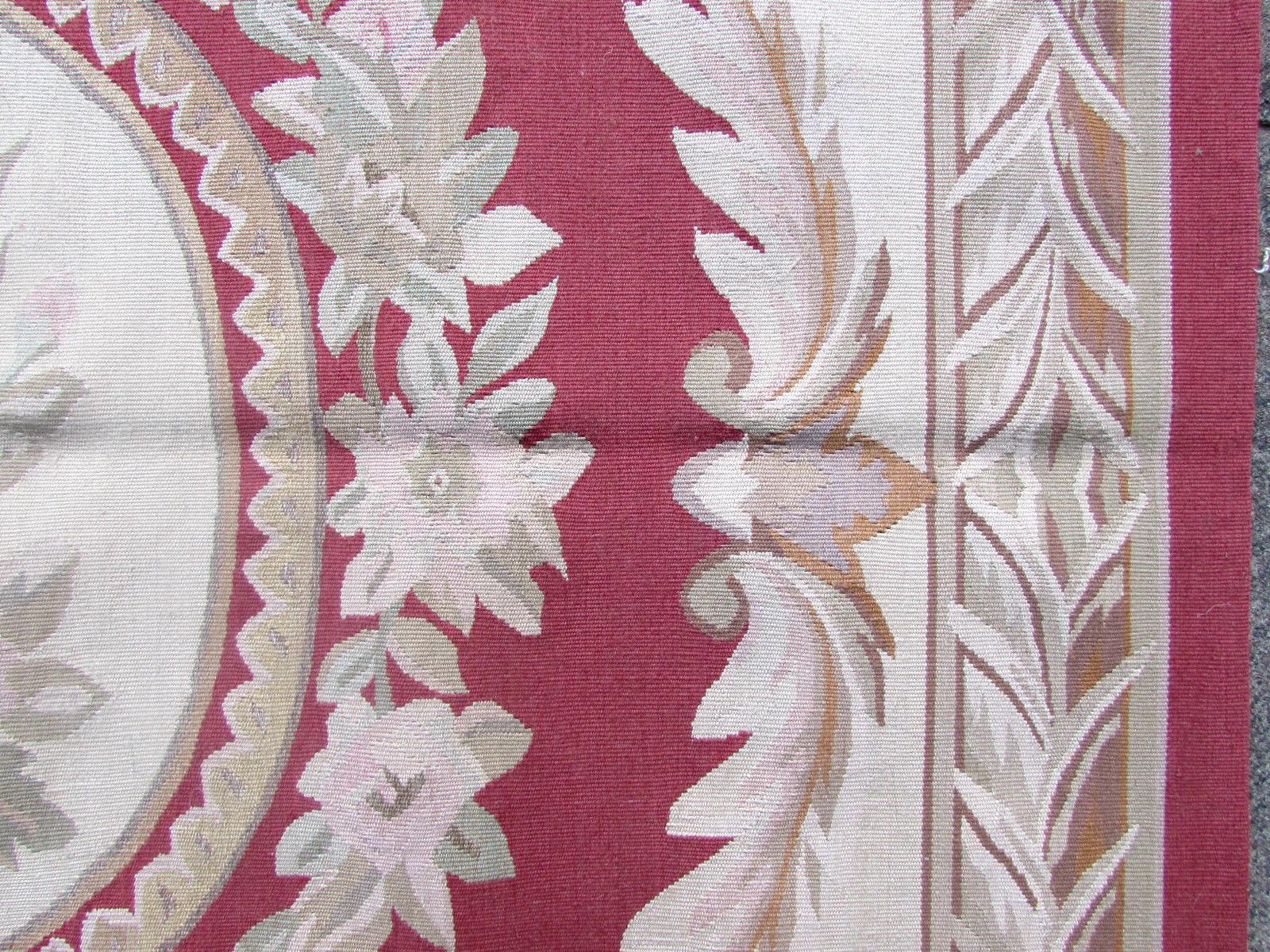 Wool Handmade Vintage French Aubusson Rug, 1970s, 1Q0195
