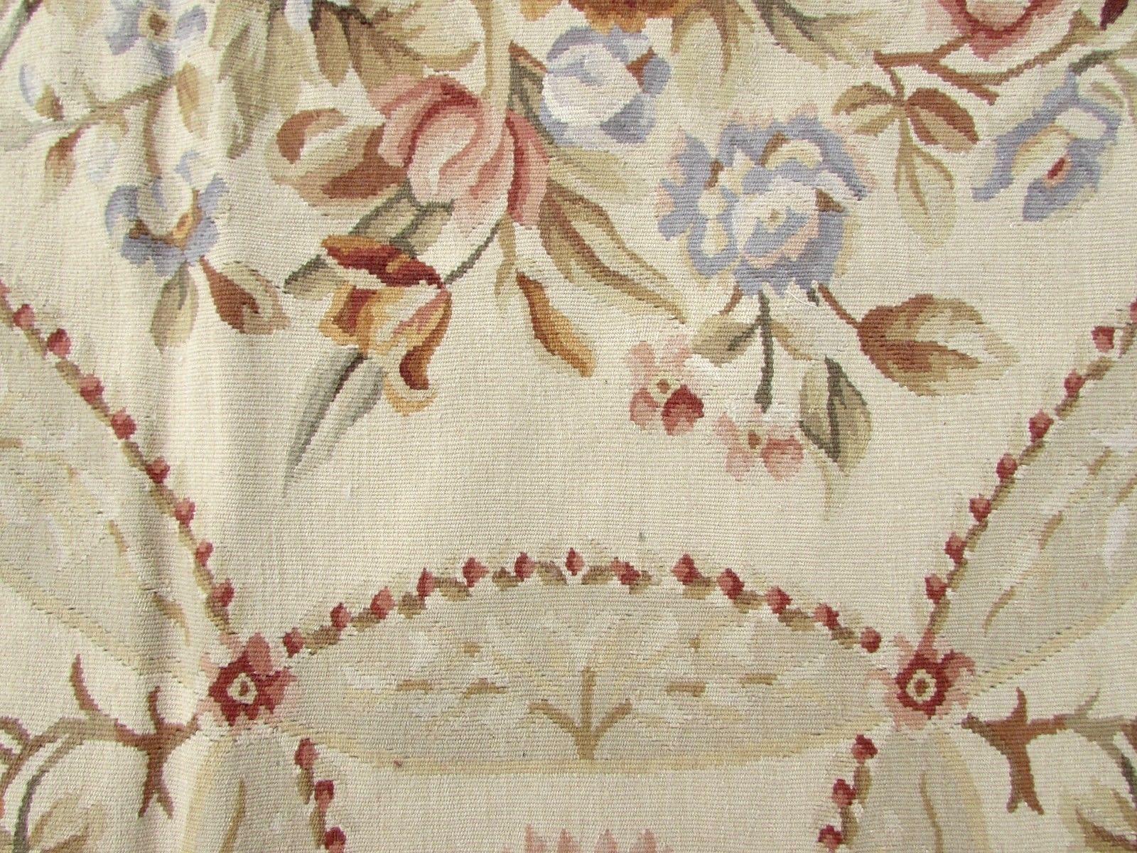 Wool Handmade Vintage French Aubusson Rug, 1970s, 1Q0196