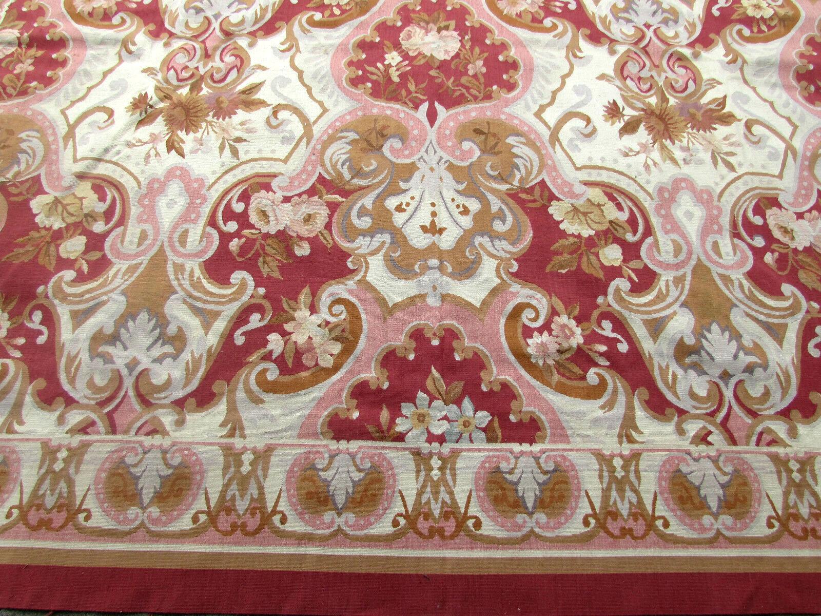 Hand-Knotted Handmade Vintage French Aubusson Rug, 1970s, 1Q0204