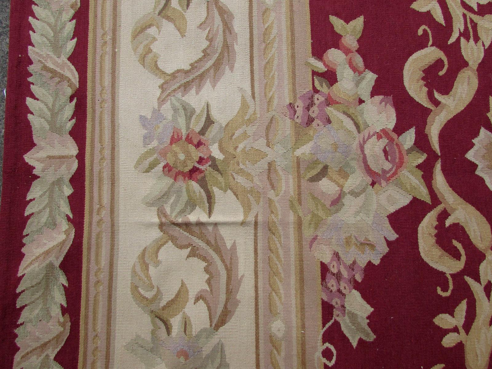 Hand-Knotted Handmade Vintage French Aubusson Rug, 1970s, 1Q0231