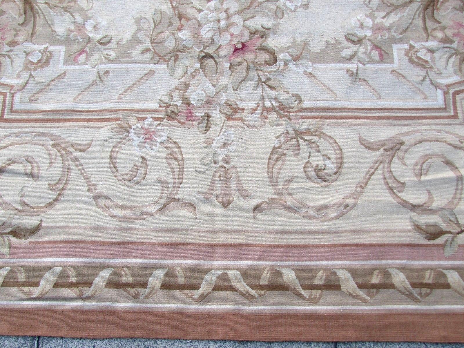 Handmade Vintage French Aubusson Rug, 1970s, 1Q0237 6