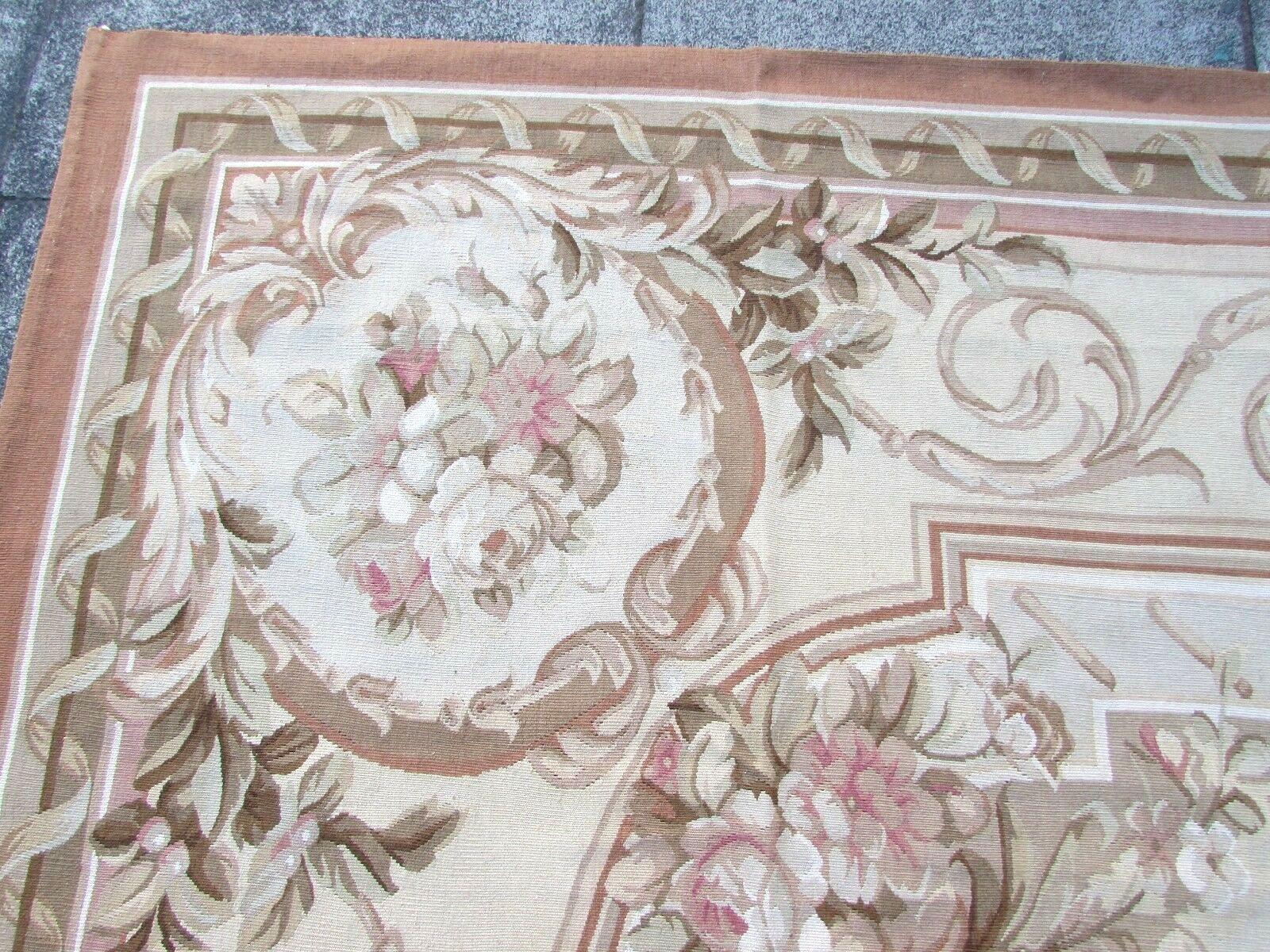 Tapis Aubusson français vintage fait à la main:: 1970:: 1Q0237 Bon état à Bordeaux, FR