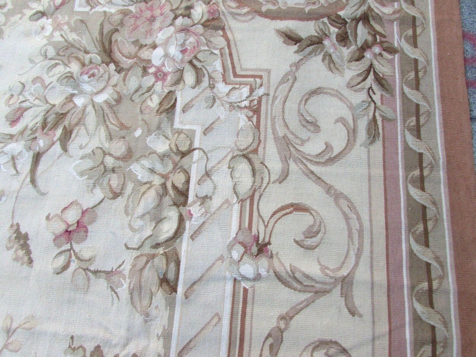 Wool Handmade Vintage French Aubusson Rug, 1970s, 1Q0237