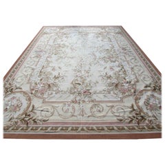 Handmade Vintage French Aubusson Rug, 1970s, 1Q0237