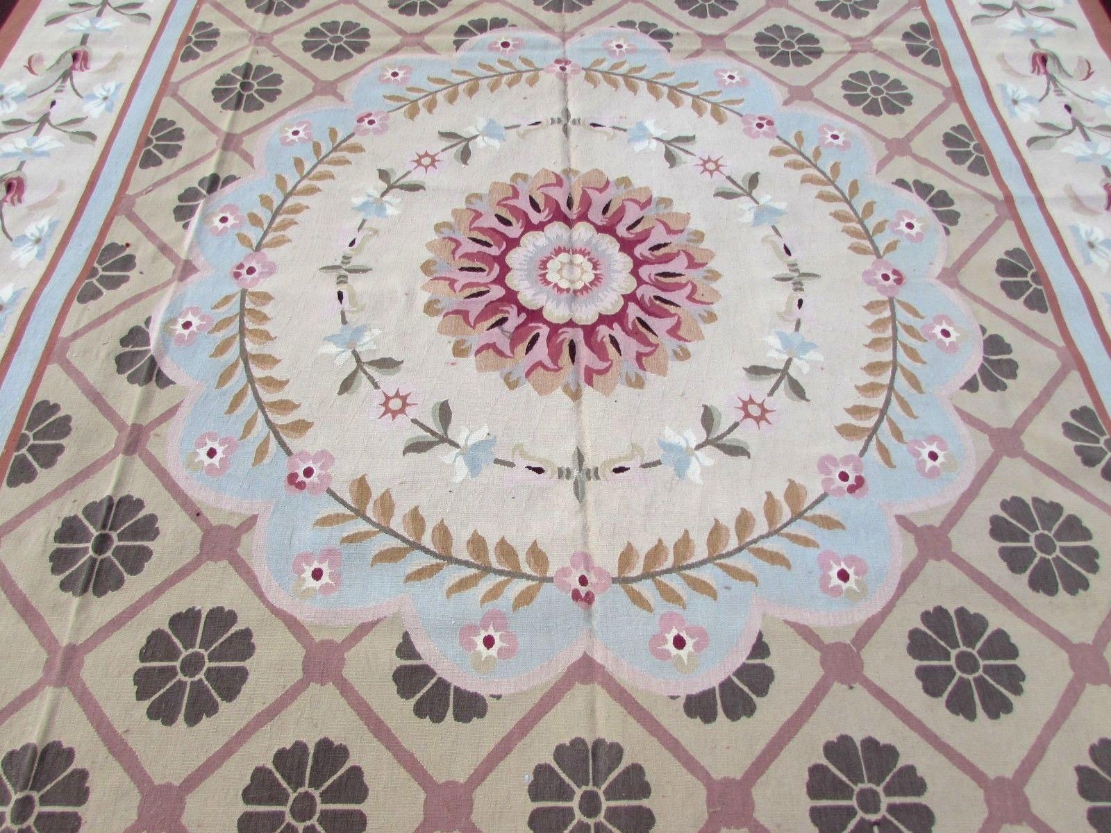 Late 20th Century Handmade Vintage French Aubusson Rug, 1970s, 1Q0238