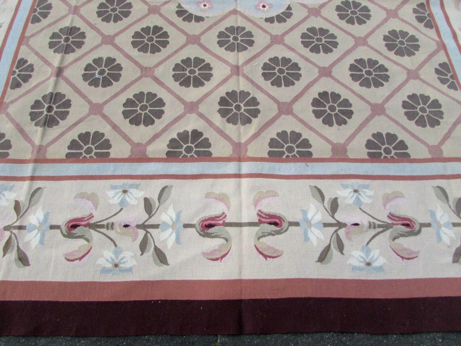 Wool Handmade Vintage French Aubusson Rug, 1970s, 1Q0238