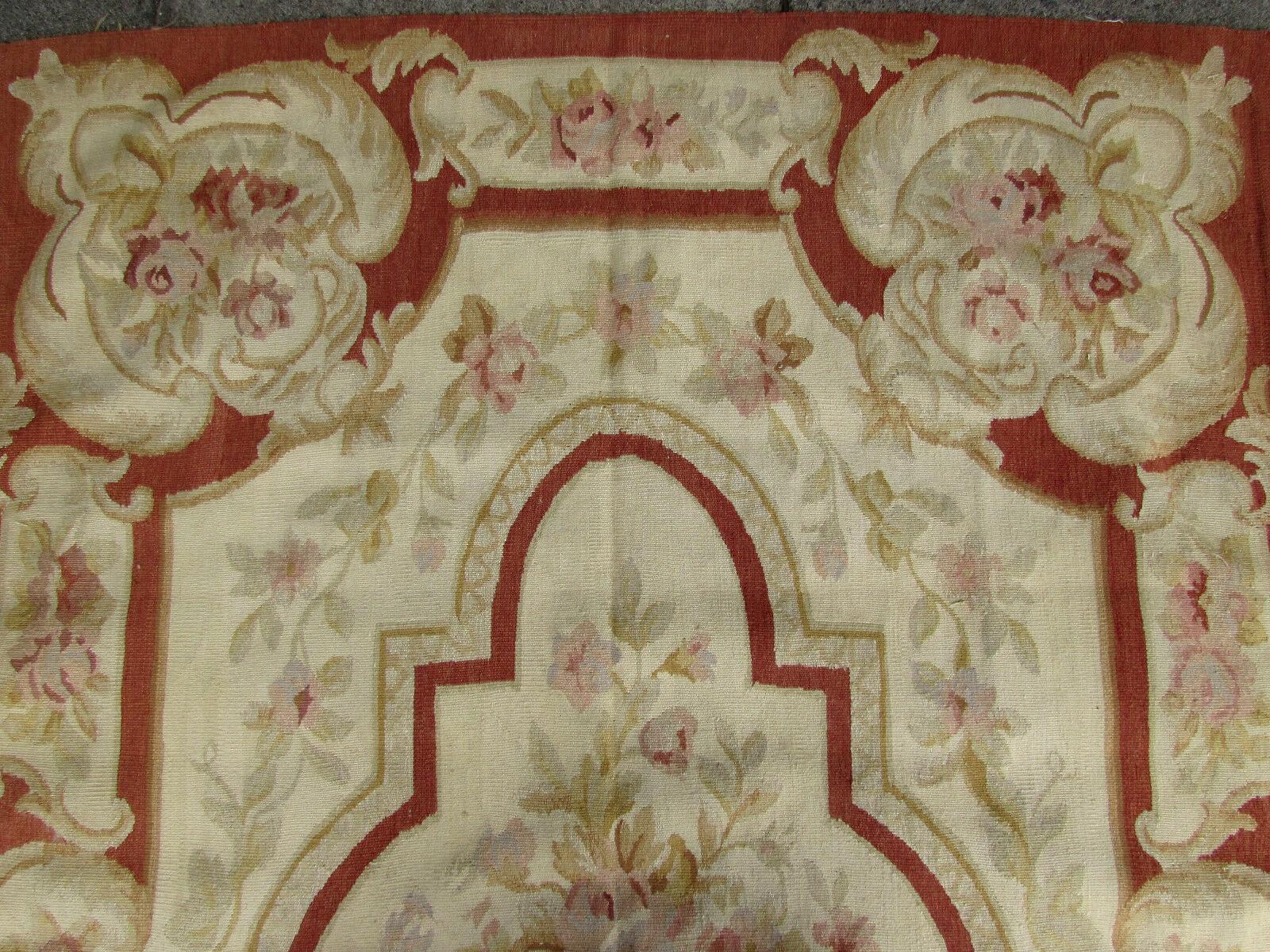 Hand-Knotted Handmade Vintage French Aubusson Rug, 1970s, 1Q0272