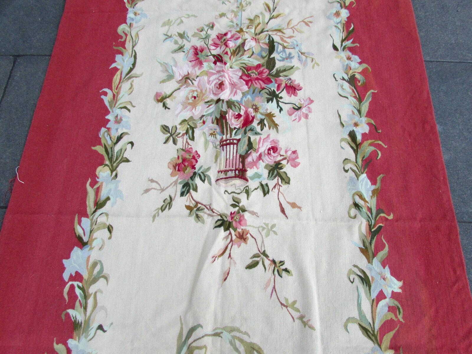 Wool Handmade Vintage French Aubusson Rug, 1970s, 1Q0274