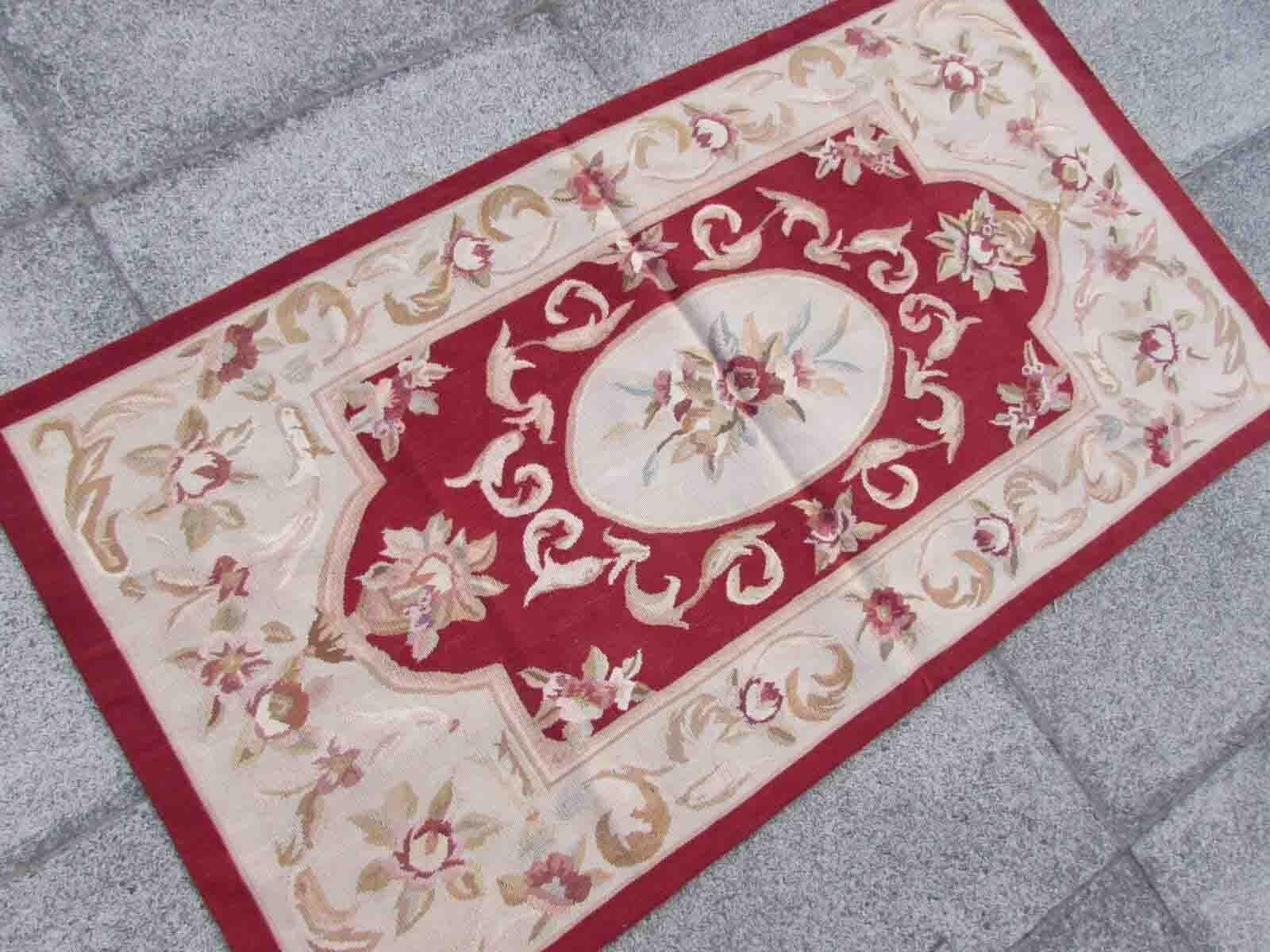 Handmade Vintage French Aubusson Rug, 1970s, 1Q03 4