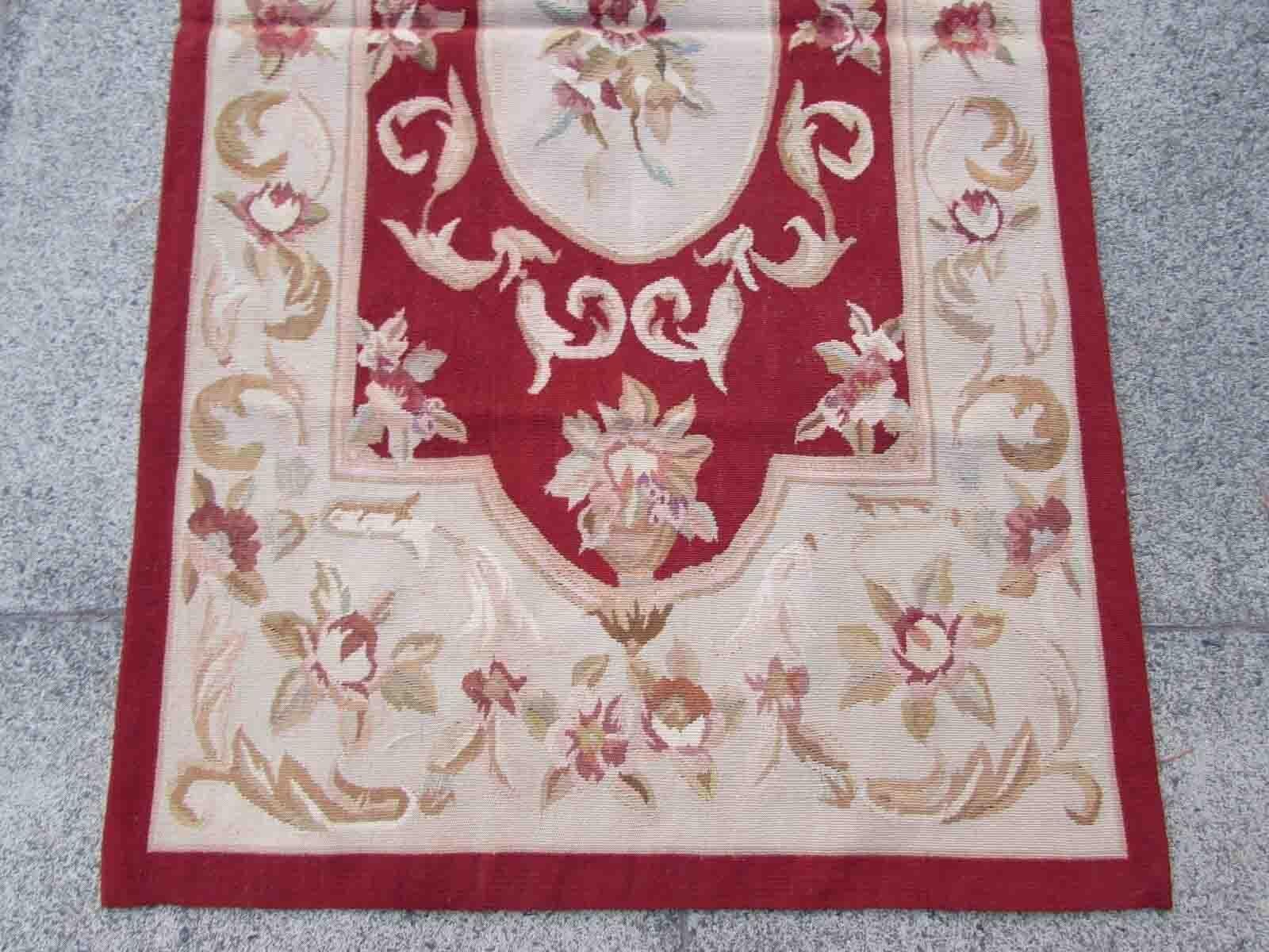 Handmade Vintage French Aubusson Rug, 1970s, 1Q03 6