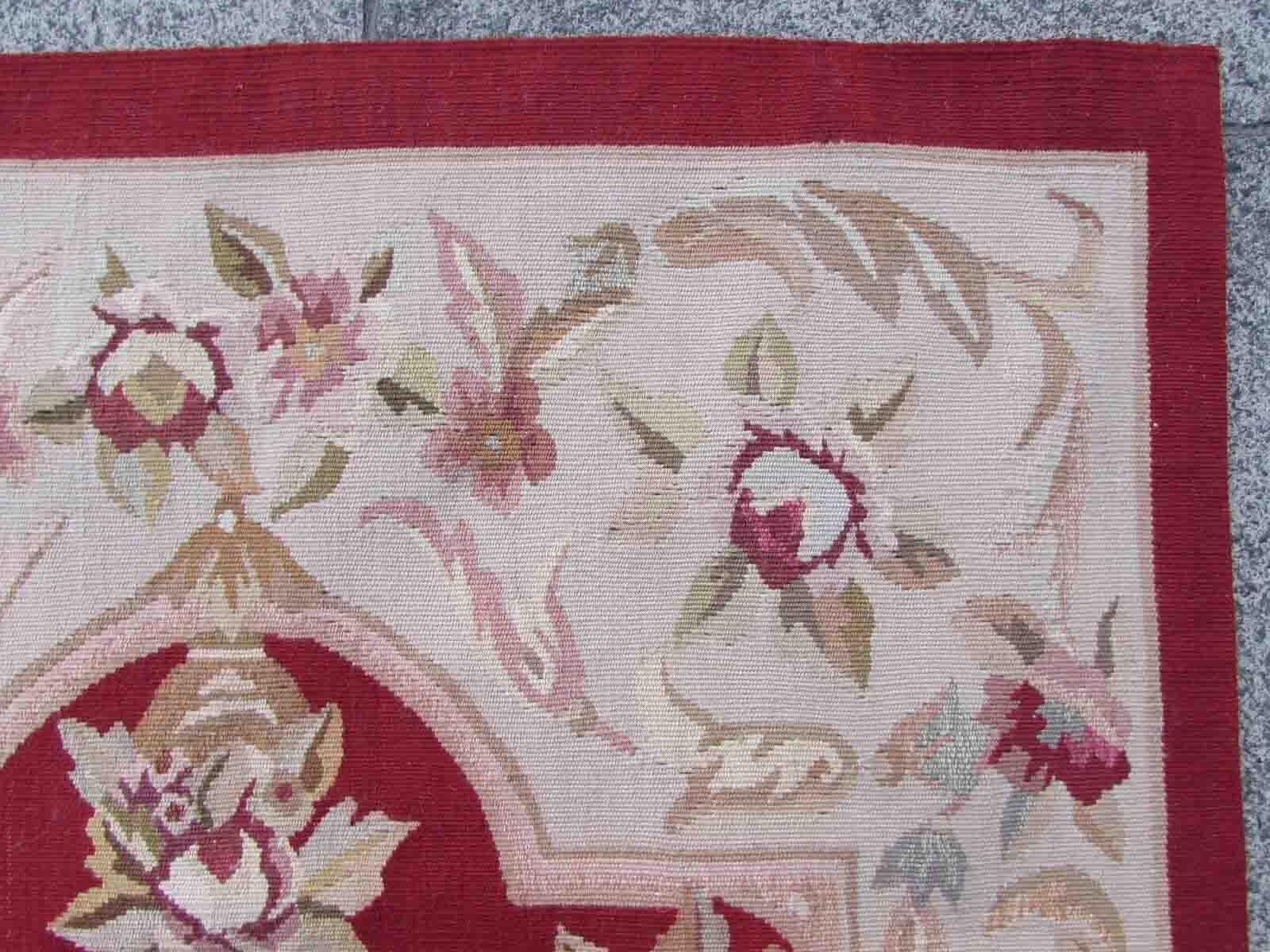 Late 20th Century Handmade Vintage French Aubusson Rug, 1970s, 1Q03