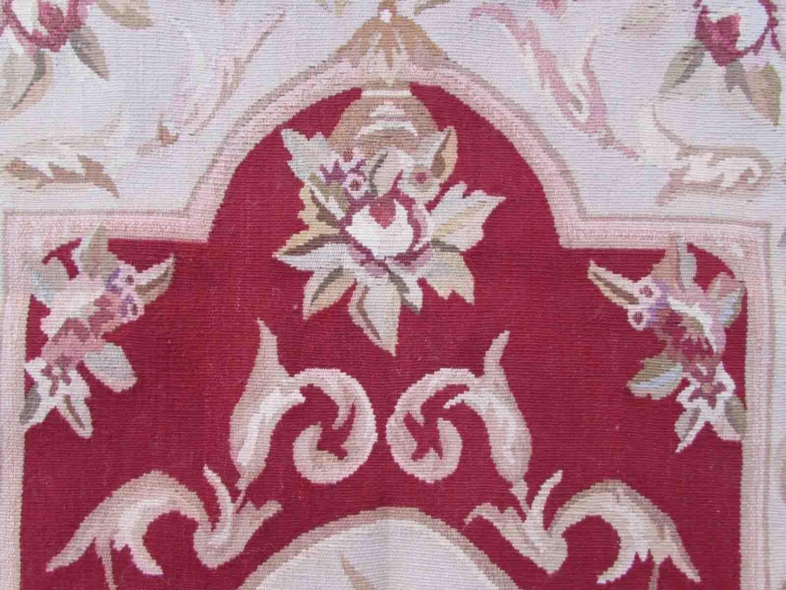 Wool Handmade Vintage French Aubusson Rug, 1970s, 1Q03