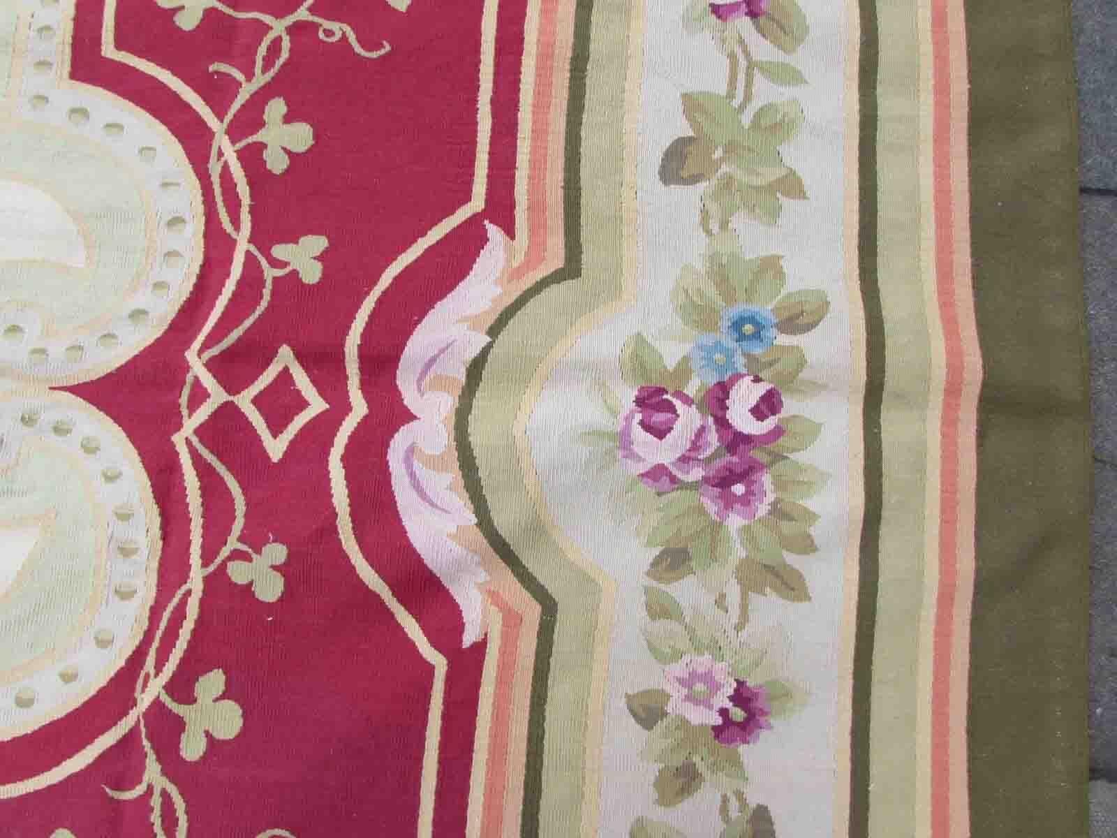 Handmade Vintage French Aubusson Rug, 1970s, 1Q21 3