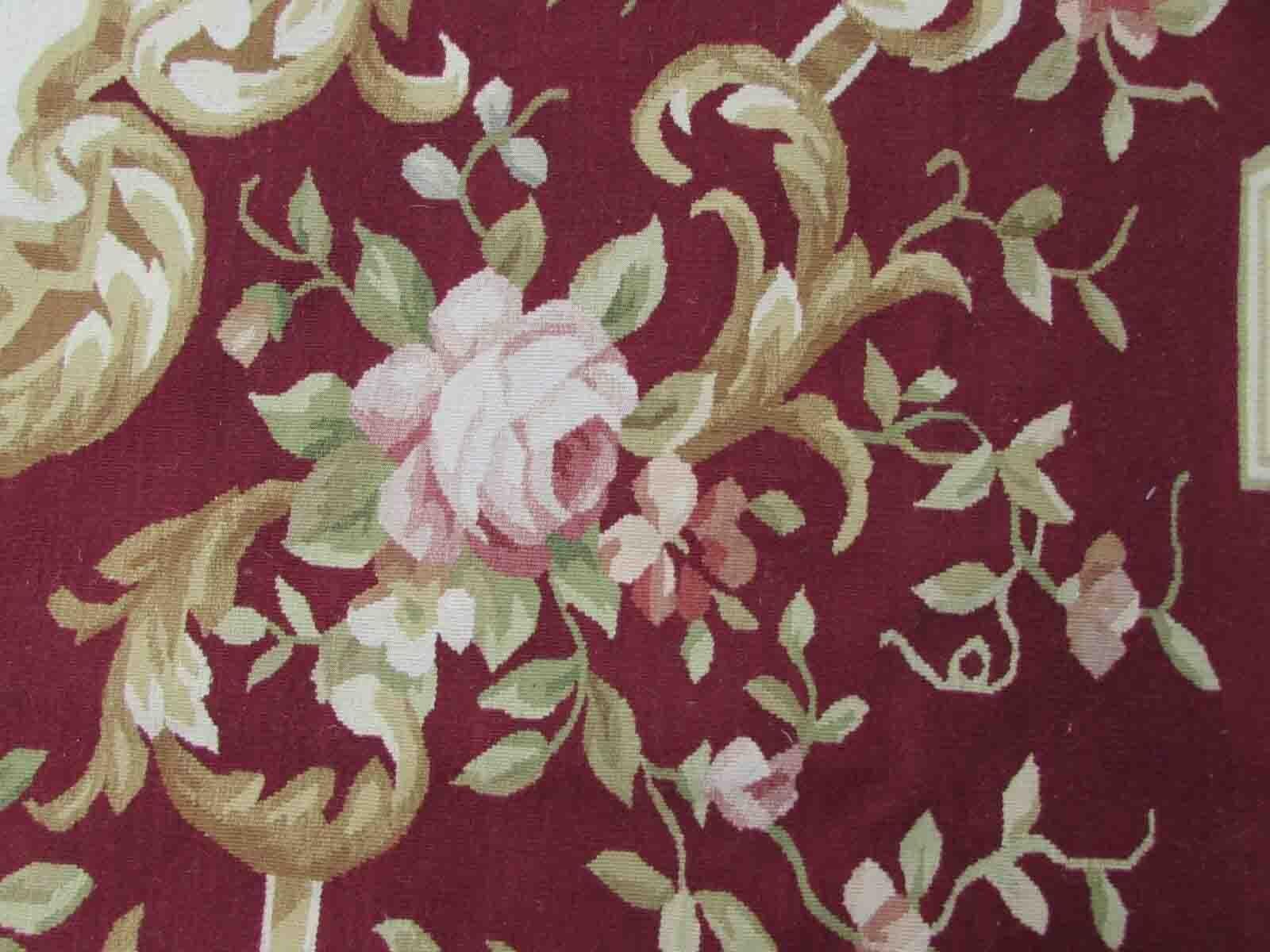 Wool Handmade Vintage French Aubusson Rug, 1970s, 1Q29