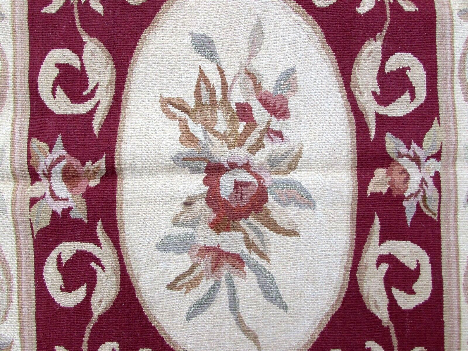 Wool Handmade Vintage French Aubusson Rug, 1980s, 1Q0130