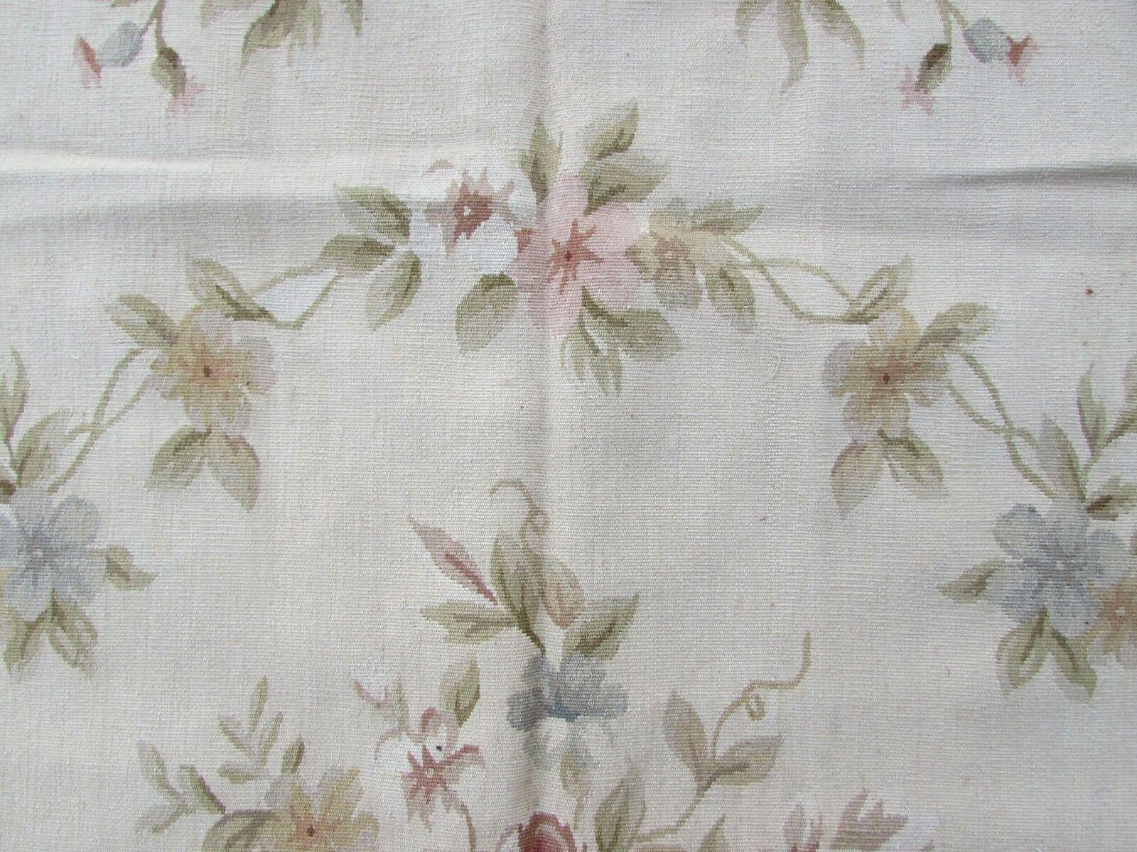 Fin du 20e siècle Tapis Aubusson français vintage fait à la main:: 1980:: 1Q0131
