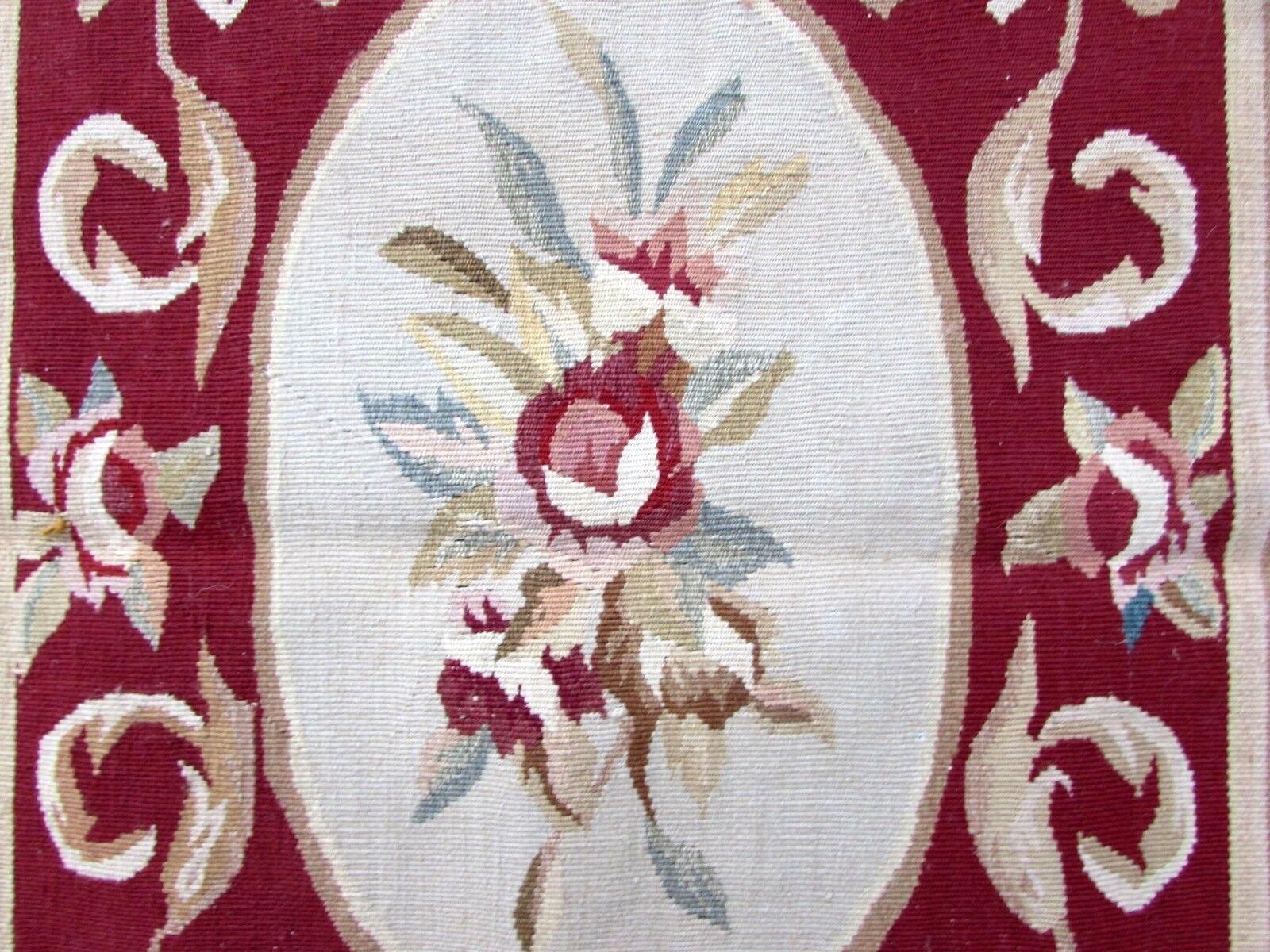 Wool Handmade Vintage French Aubusson Rug, 1980s, 1Q0134