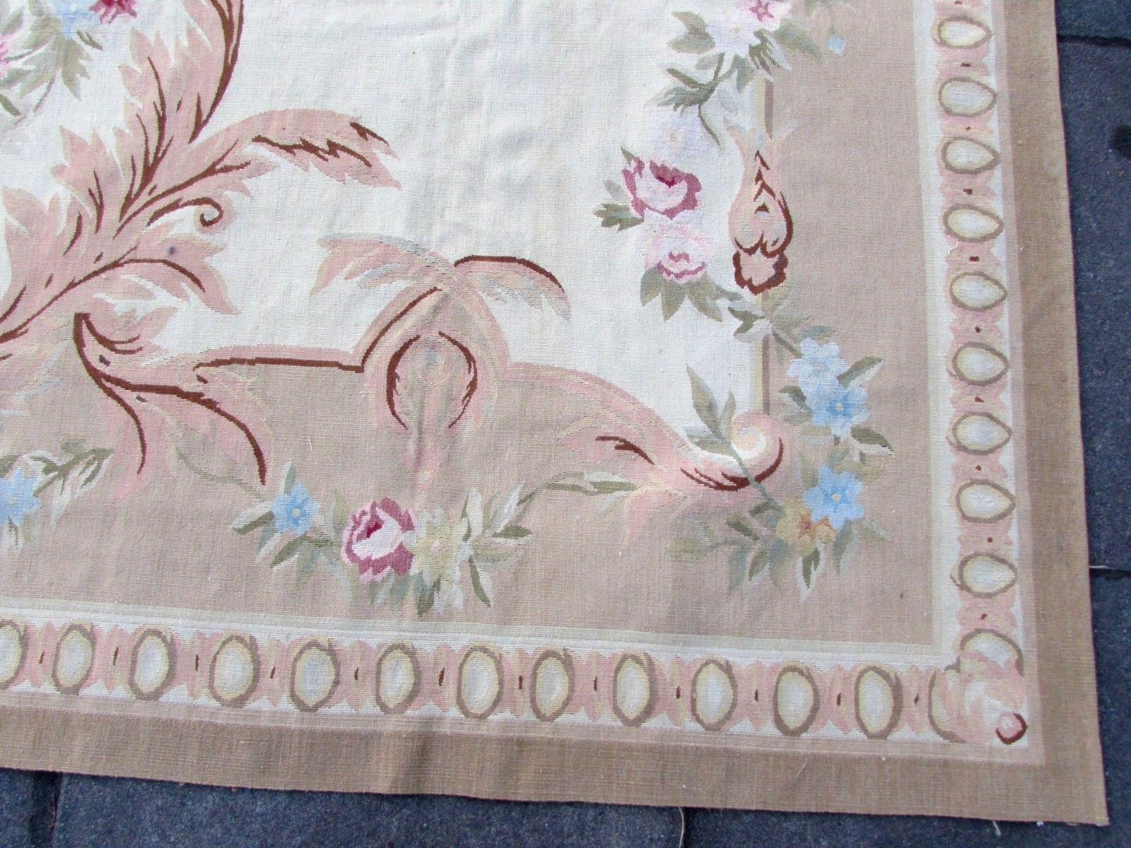 Handgefertigter französischer Aubusson-Teppich:: 1980er Jahre:: 1Q0135 3