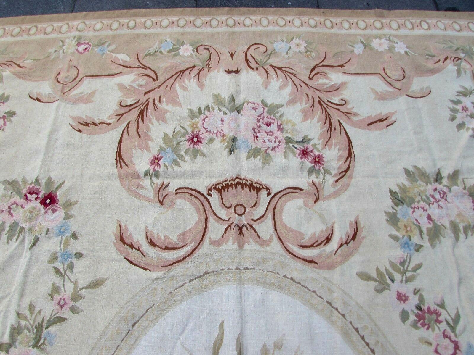 Handgefertigter französischer Aubusson-Teppich:: 1980er Jahre:: 1Q0135 5
