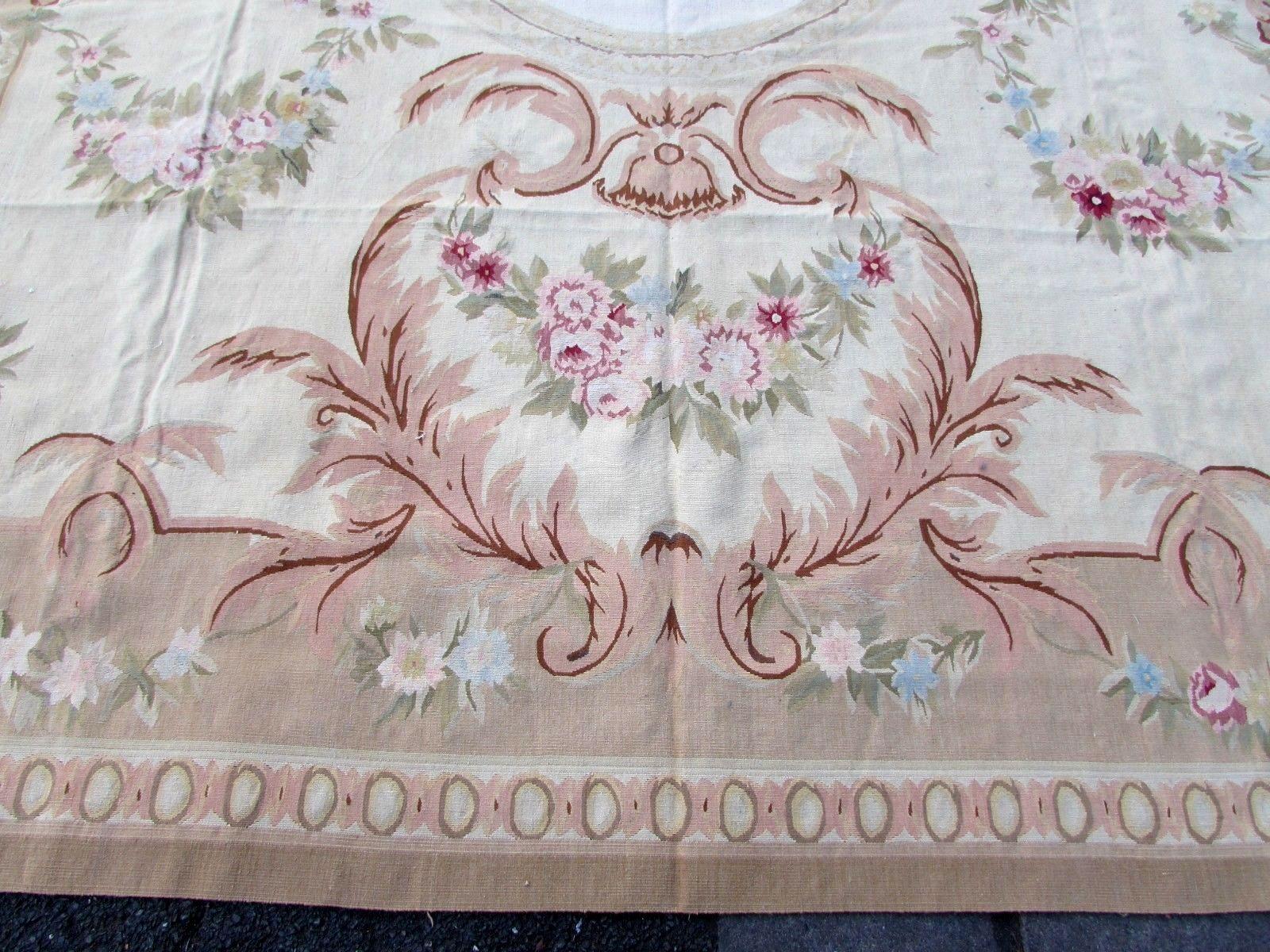 Handgefertigter französischer Aubusson-Teppich:: 1980er Jahre:: 1Q0135 (Französisch)