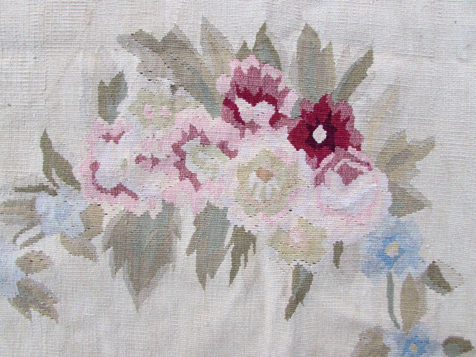 Handgefertigter französischer Aubusson-Teppich:: 1980er Jahre:: 1Q0135 (Wolle)