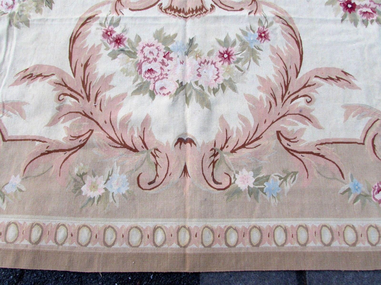 Handgefertigter französischer Aubusson-Teppich:: 1980er Jahre:: 1Q0135 2