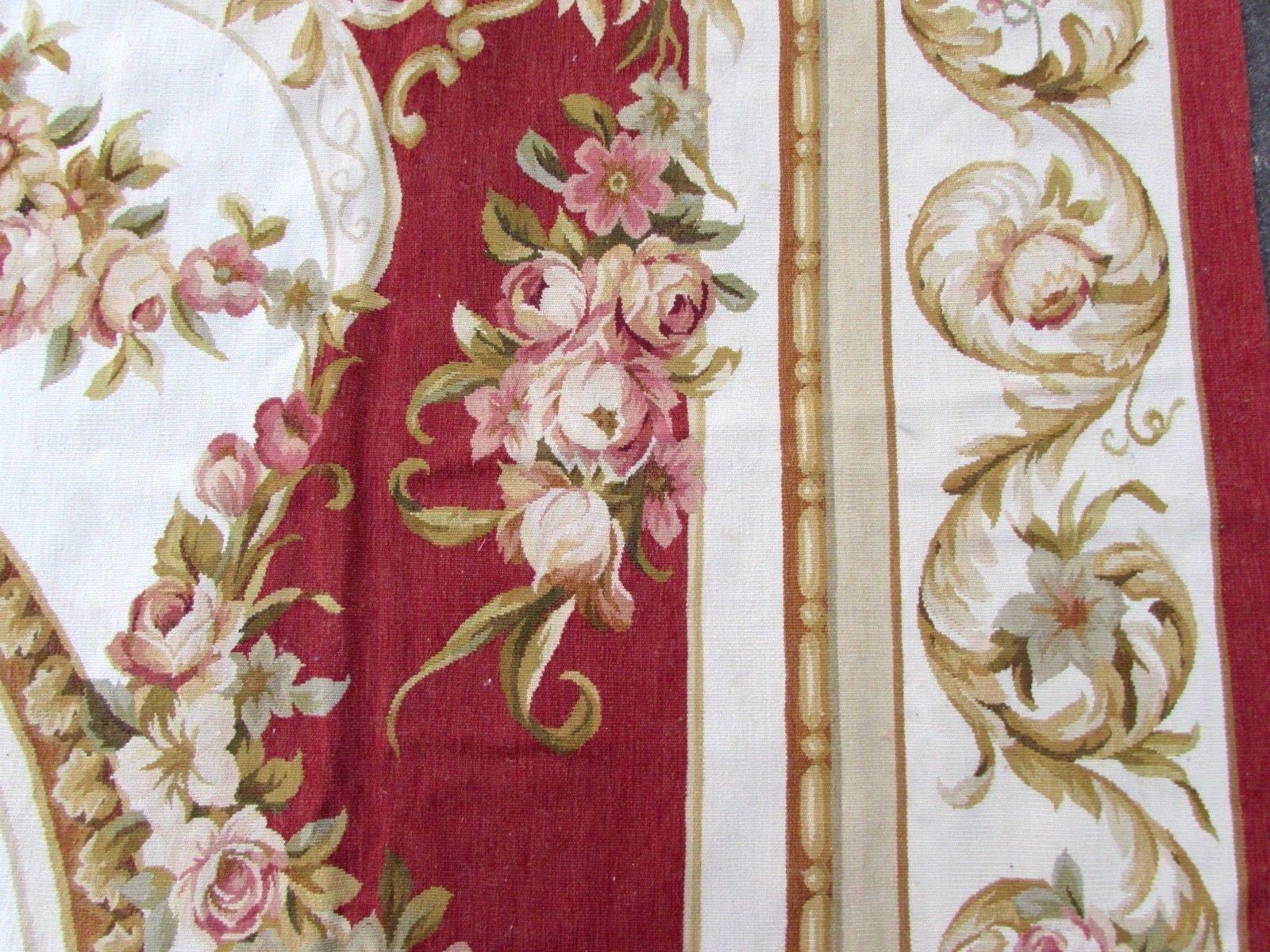 Wool Handmade Vintage French Aubusson Rug, 1980s, 1Q0139