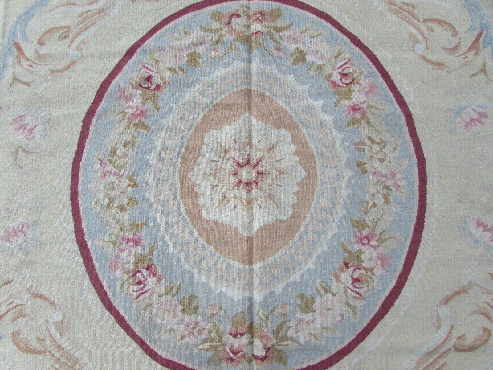 Wool Handmade Vintage French Aubusson Rug, 1980s, 1Q0172