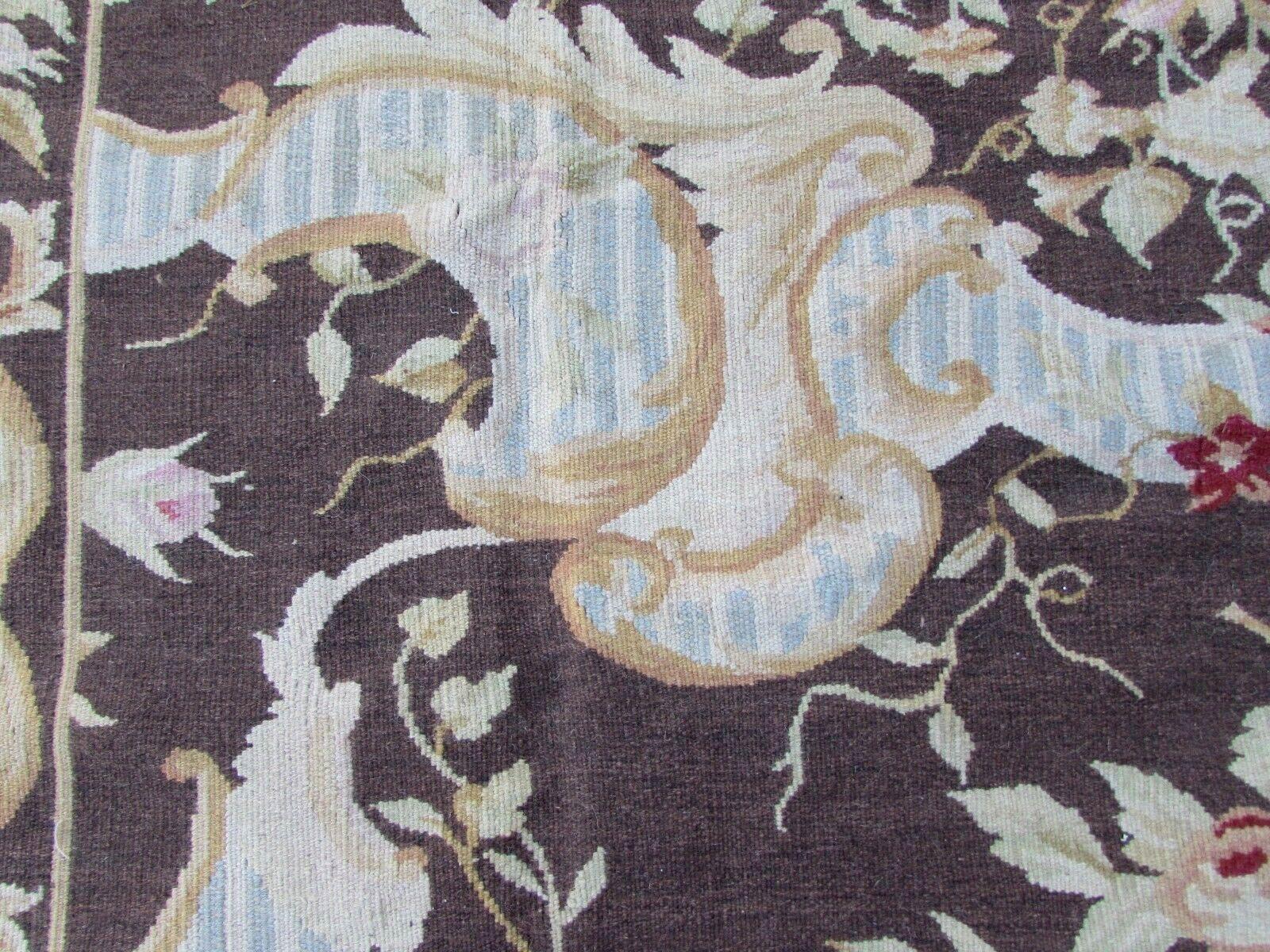 Late 20th Century Handmade Vintage French Aubusson Rug, 1980s, 1Q0175