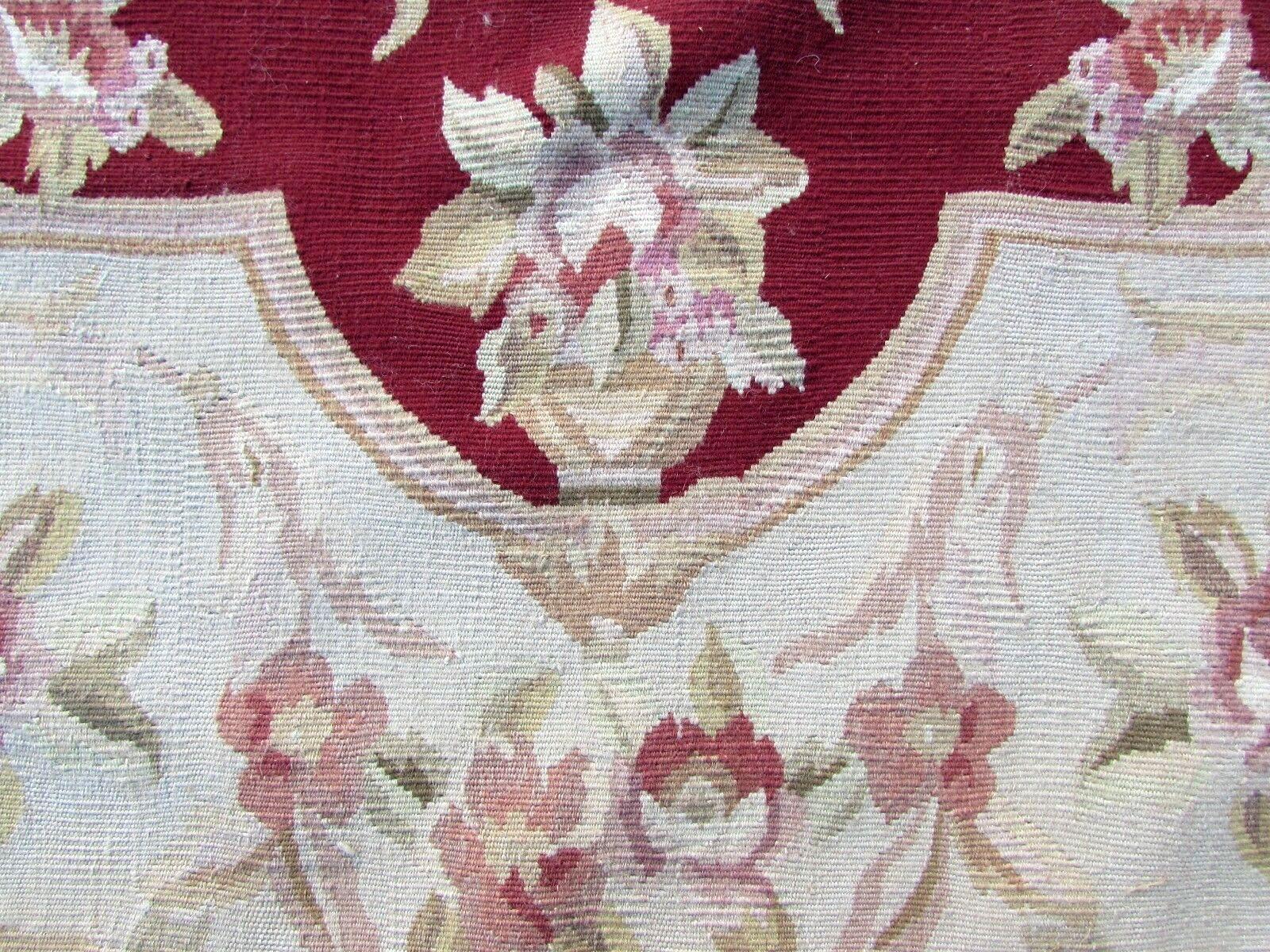 Wool Handmade Vintage French Aubusson Rug, 1980s, 1Q0244