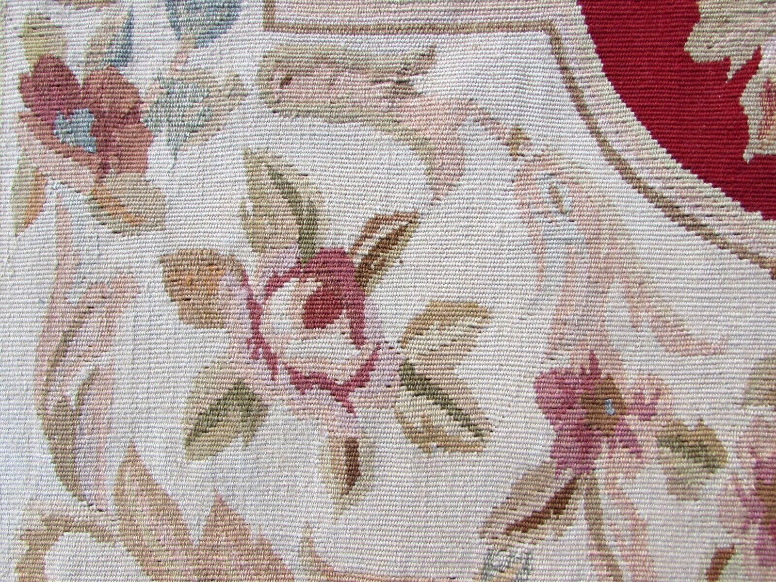 Wool Handmade Vintage French Aubusson Rug, 1980s, 1Q0246