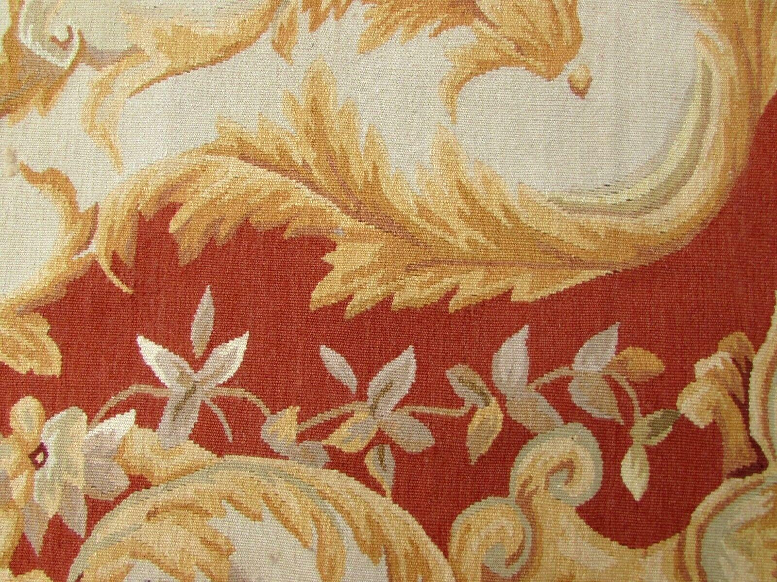 Wool Handmade Vintage French Aubusson Rug, 1980s, 1Q0321