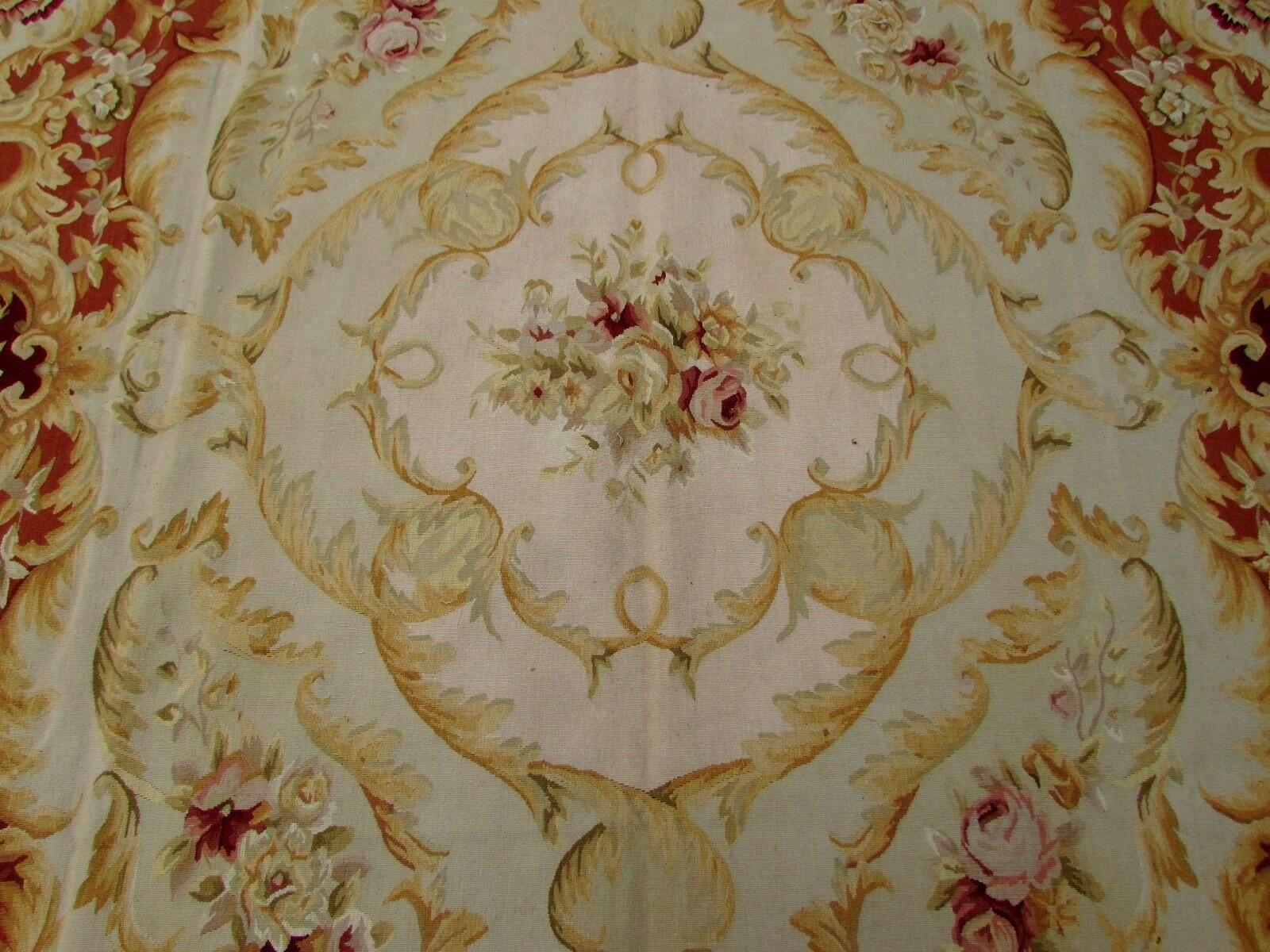 Handmade Vintage French Aubusson Rug, 1980s, 1Q0321 2