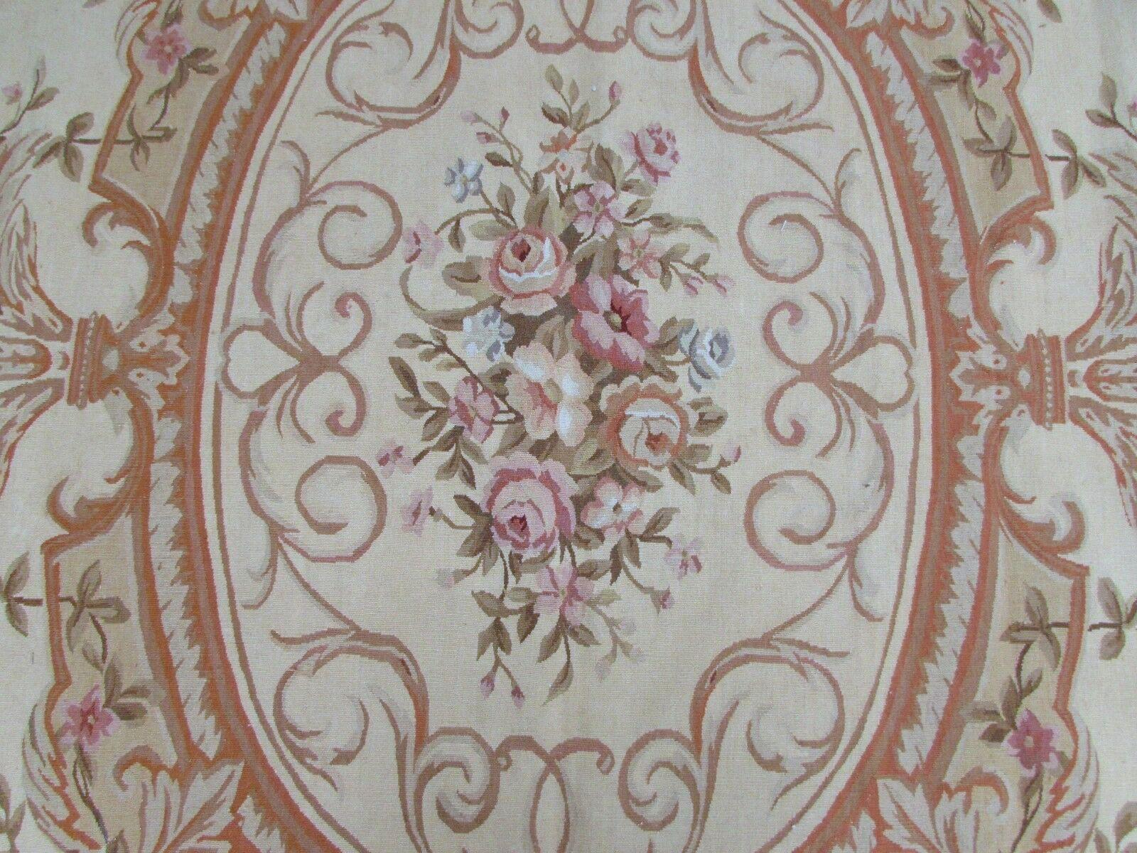 Wool Handmade Vintage French Aubusson Rug, 1980s, 1Q0323