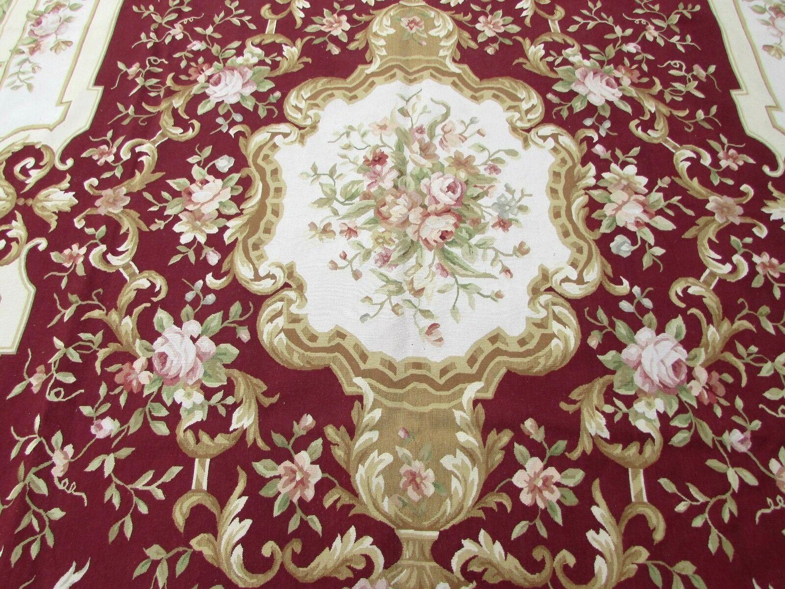Wool Handmade Vintage French Aubusson Rug, 1980s, 1Q0325