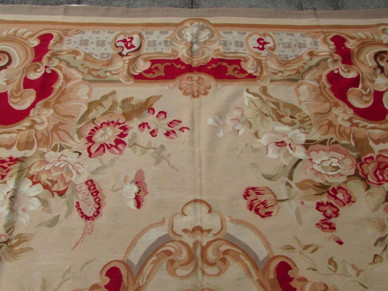 Handmade Vintage French Aubusson Rug, 1980s, 1Q0332 4