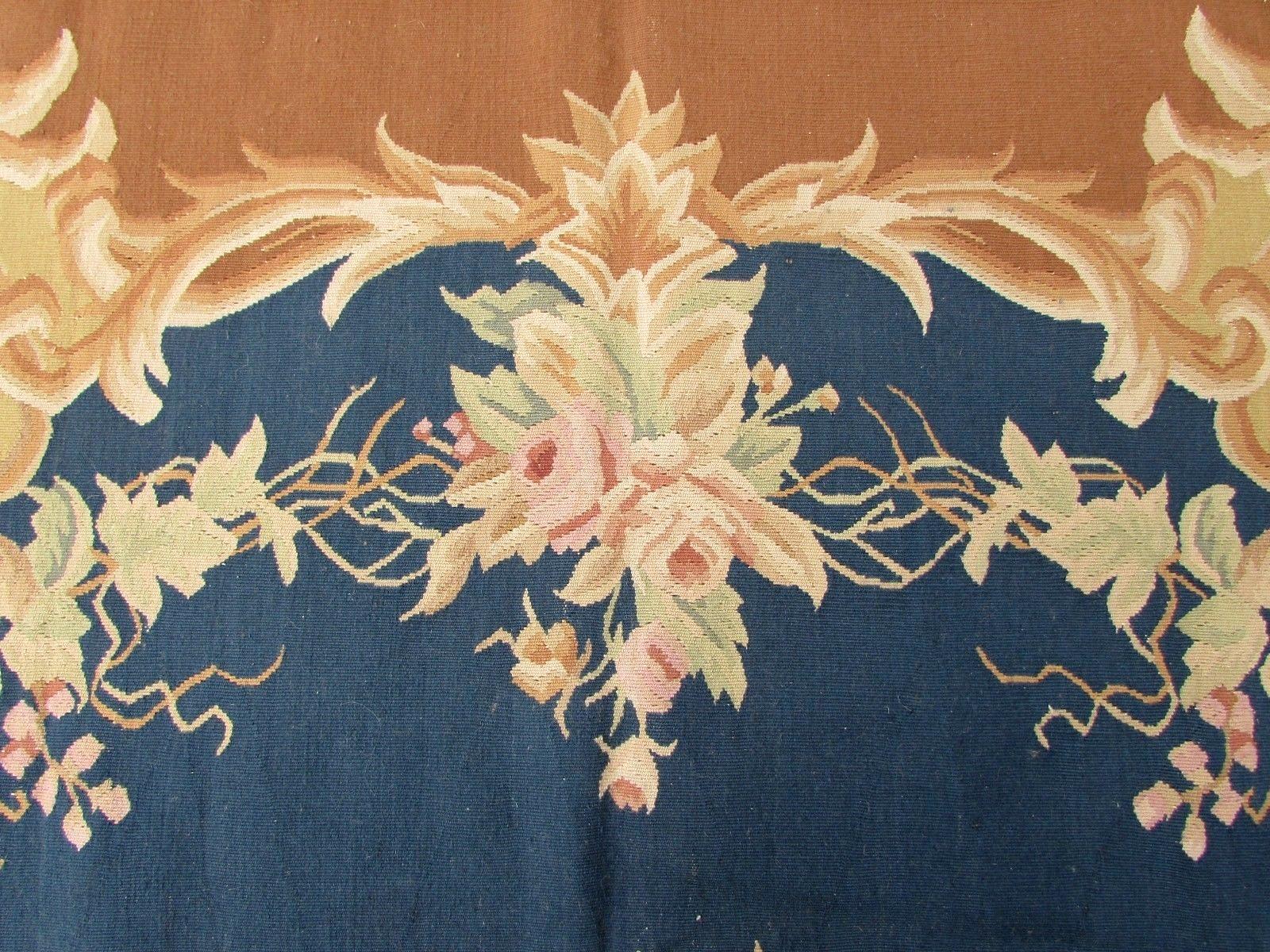 Handmade Vintage French Aubusson Rug, 1980s, 1Q0349 4