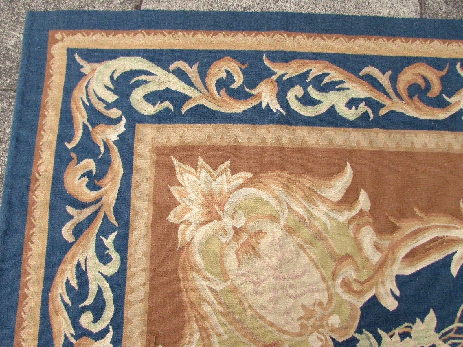 Handmade Vintage French Aubusson Rug, 1980s, 1Q0349 3