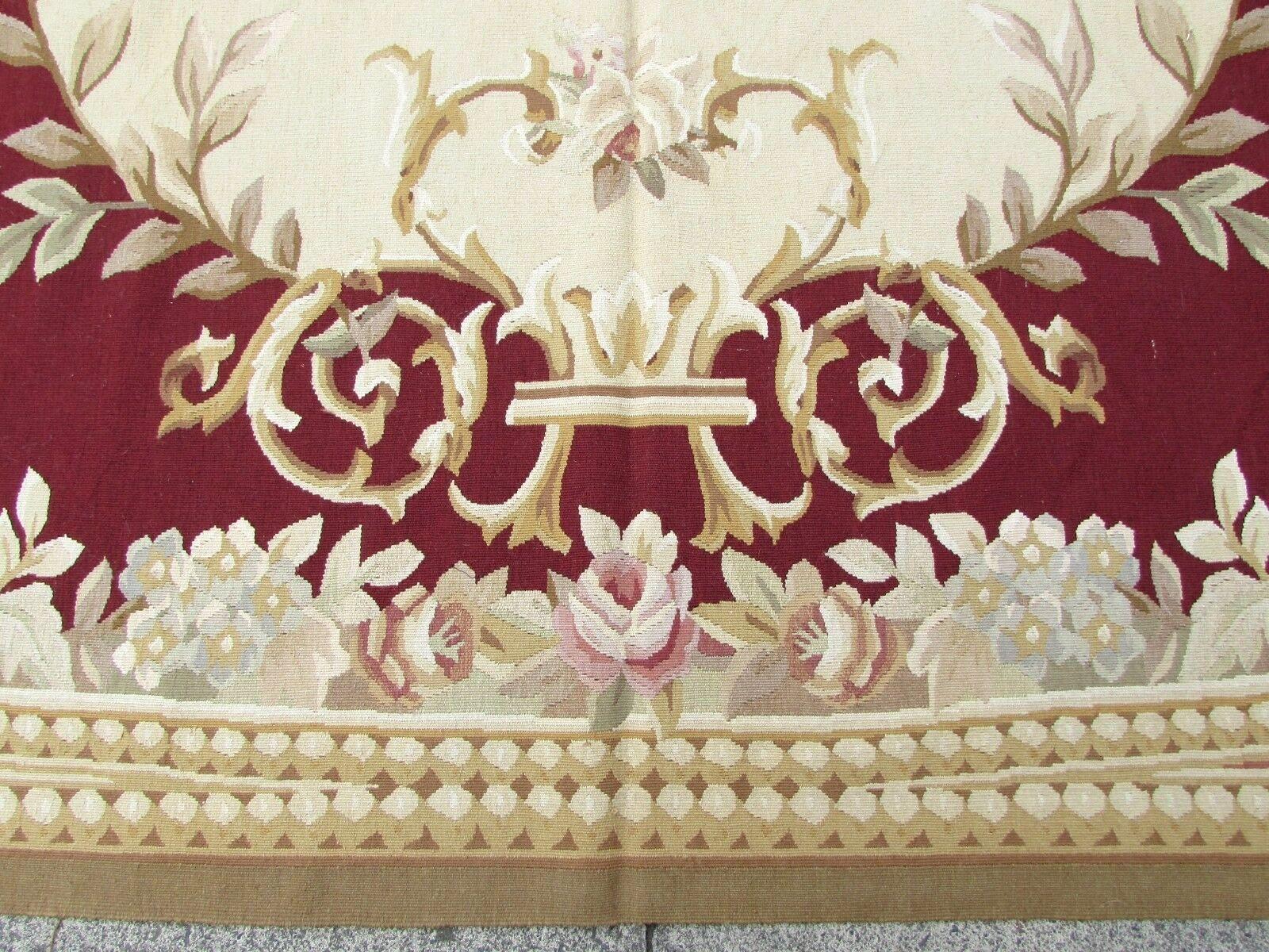 Handmade Vintage French Aubusson Rug, 1980s, 1Q0351 1