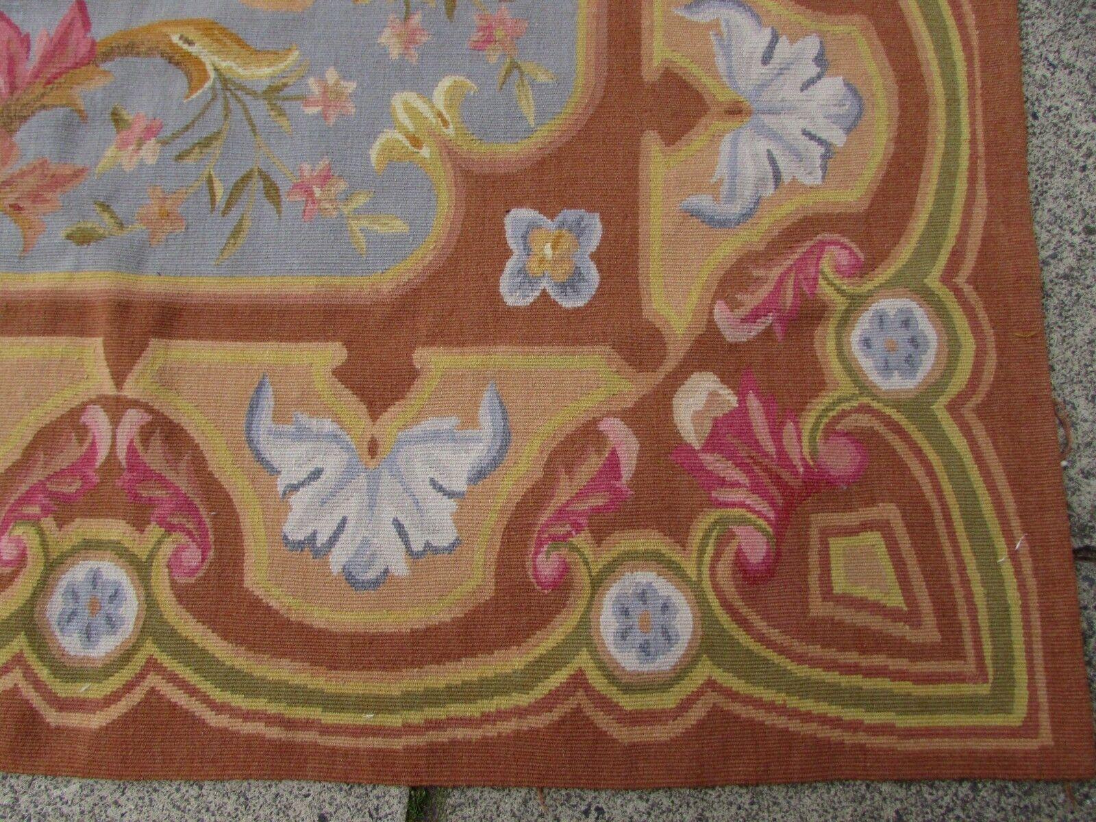 Hand-Knotted Handmade Vintage French Aubusson Rug 8' x 10', 1970s, 1Q63