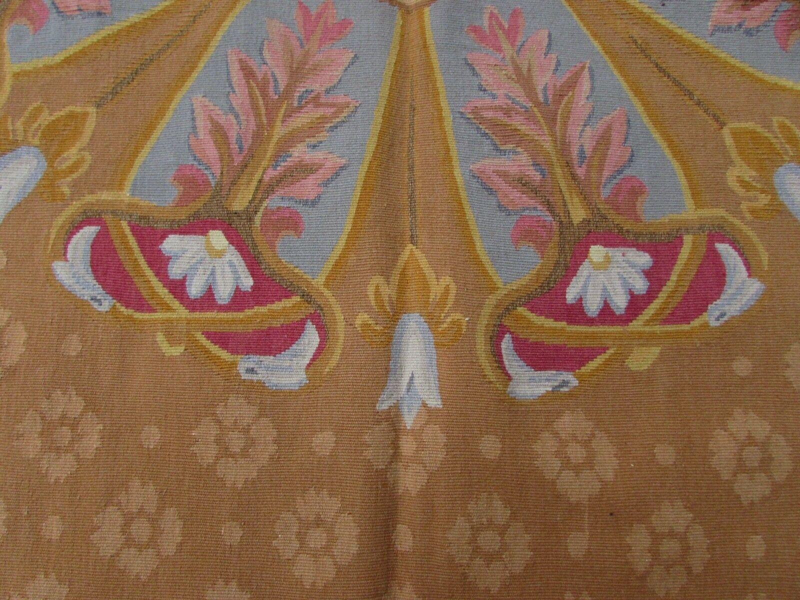 Handmade Vintage French Aubusson Rug 8' x 10', 1970s, 1Q63 For Sale 1