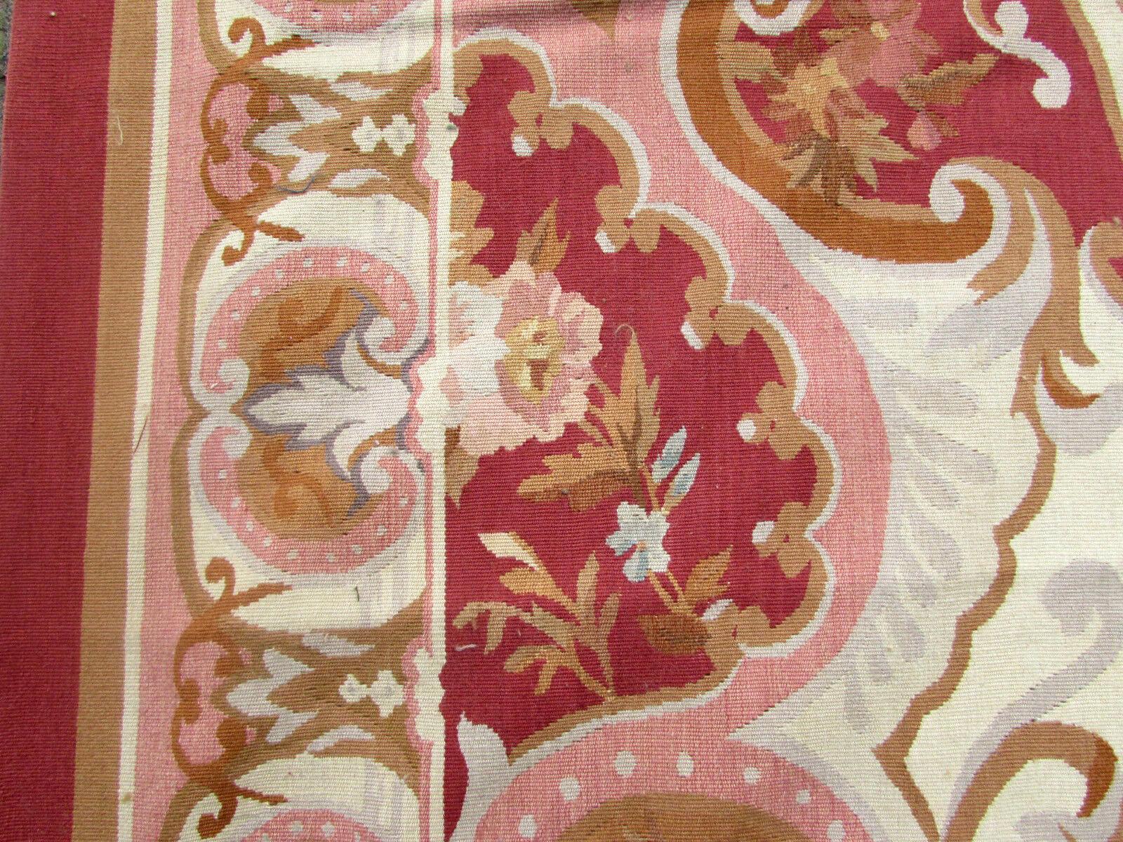 Handmade Vintage French Aubusson Rug 8.9' x 12', 1980s, 1Q37 For Sale 3